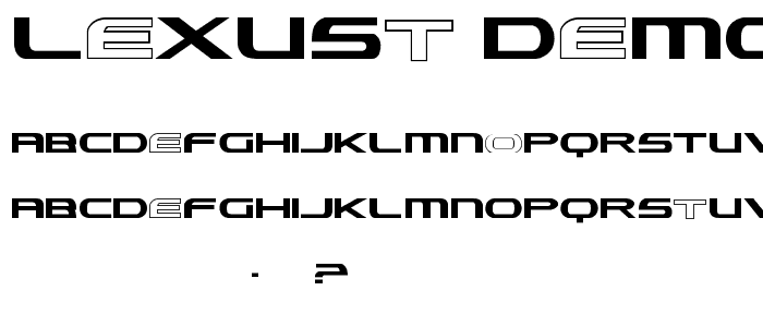 Lexust Demo font
